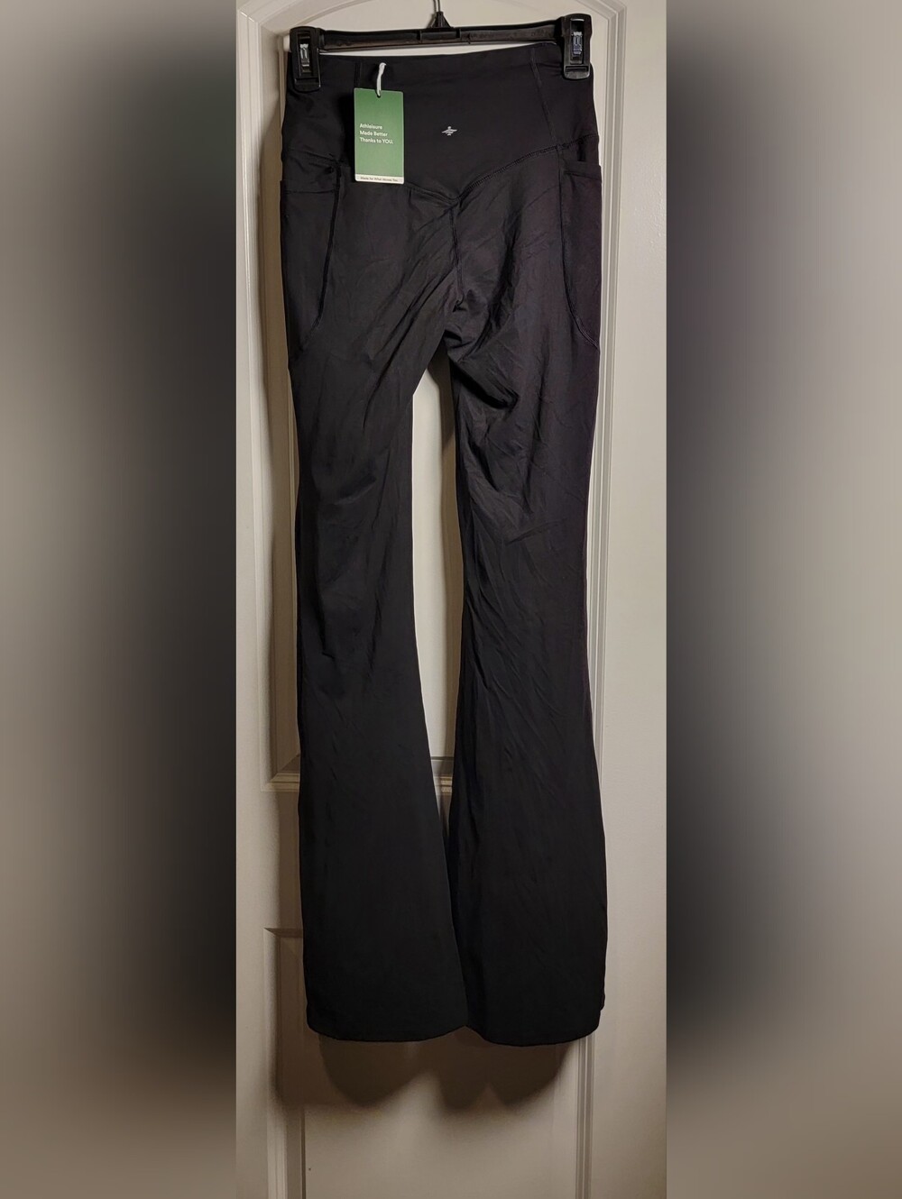 NWT Halara Black High Waisted Flare Pants Small Tall Style 939991